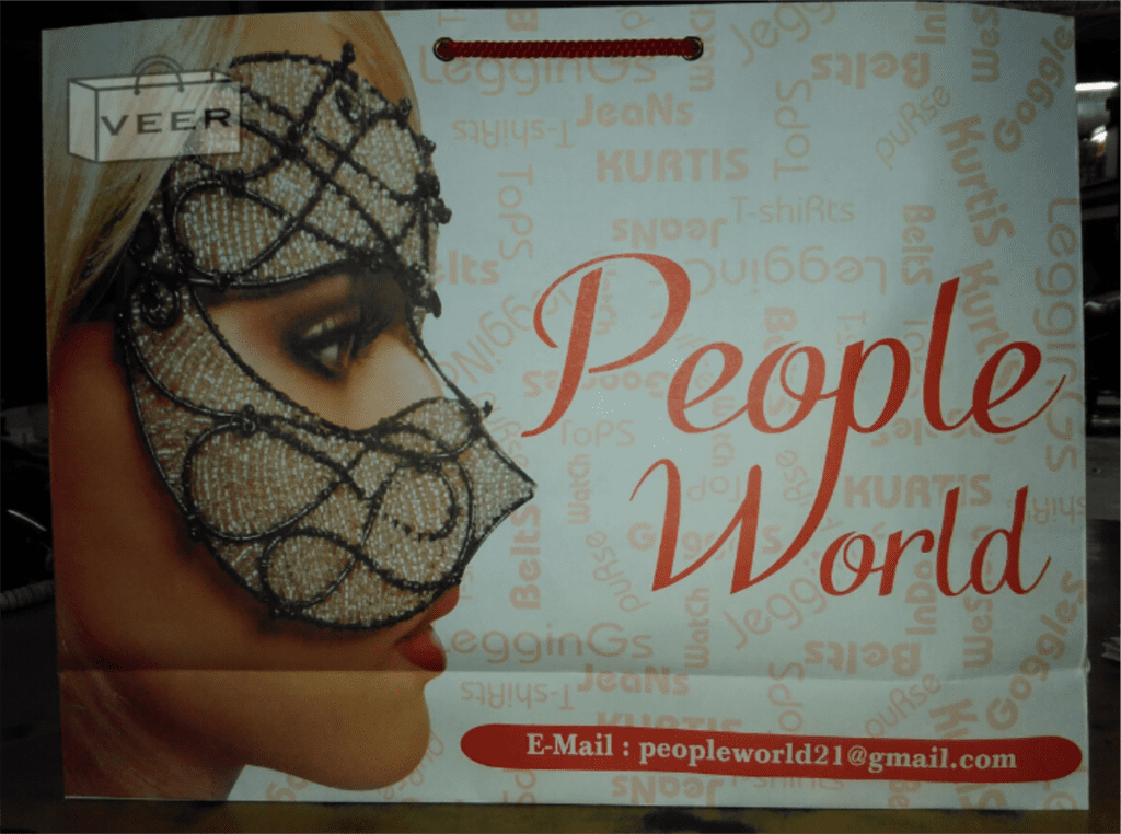 people world paper bag