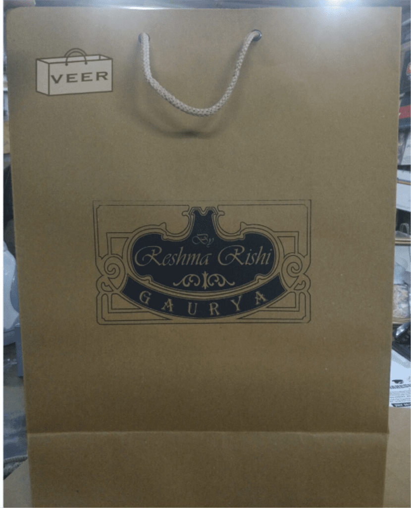 KRAFT PAPER BAG WITH BLACK PRINTING