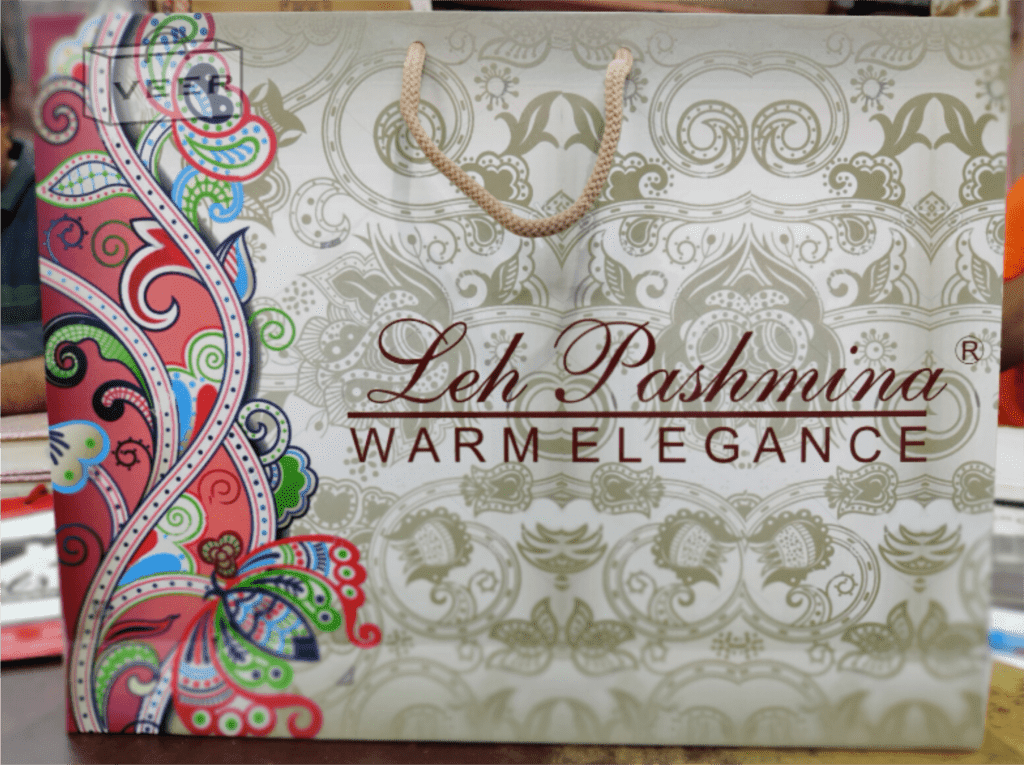 pashmina design offset printed paper bag with lamination bag