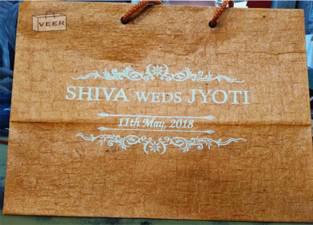 CHATAI PAPER BAG PRINTED FOR WEDDING