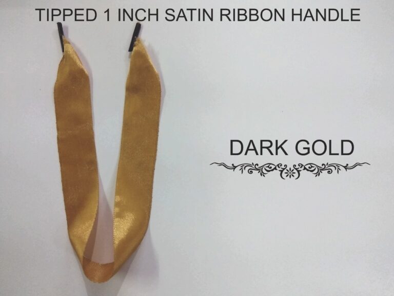 tipped i inch satin ribbon golden