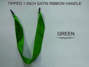 tipped satin ribbon handle 1 inch