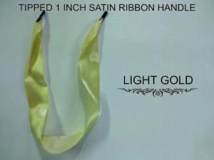 tipped satin ribbon handle 1 inch