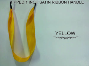 tipped satin ribbon 1 inch yellow