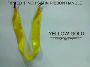 yellow tipped ribbon 1 inch