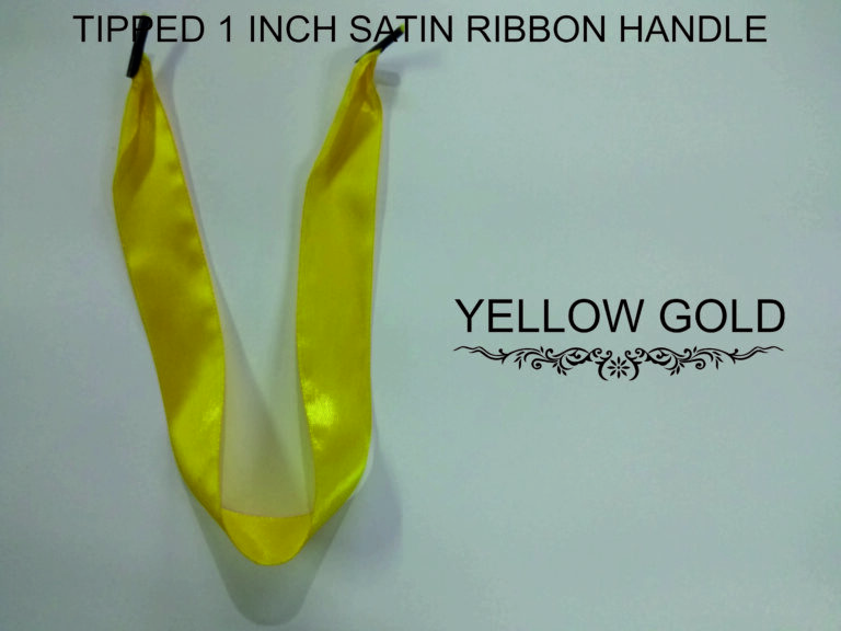 yellow tipped ribbon 1 inch