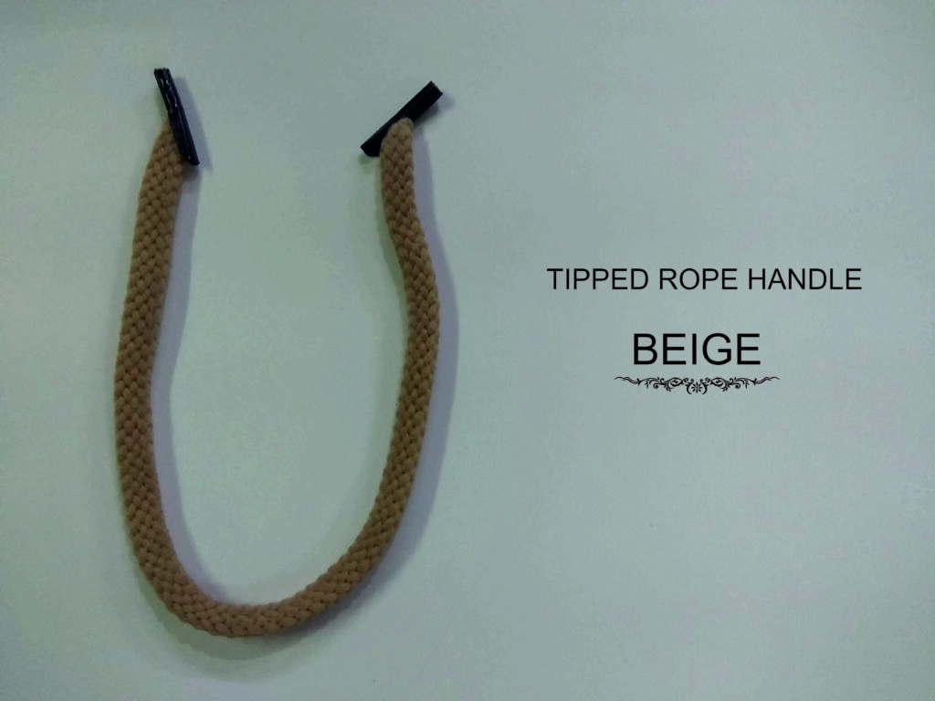 tipped rope handle beige