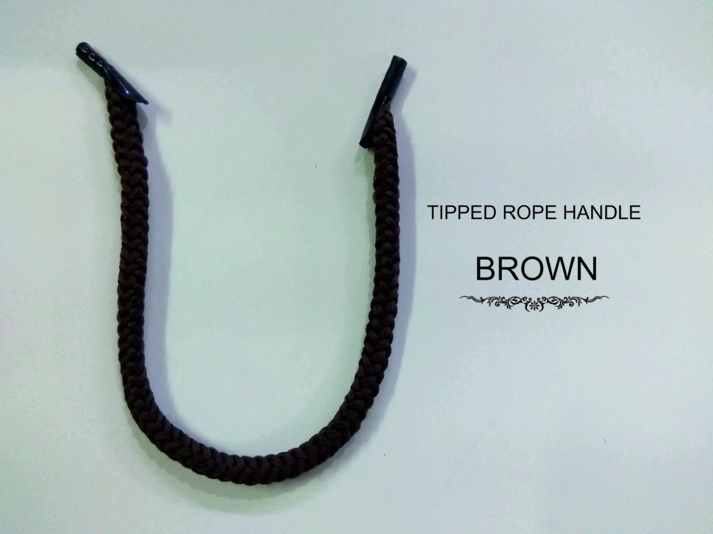 tipped rope handle brown