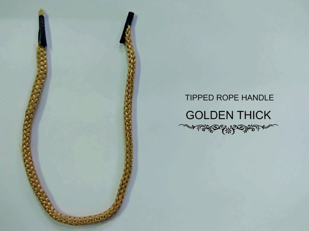 tipped rope handle golden