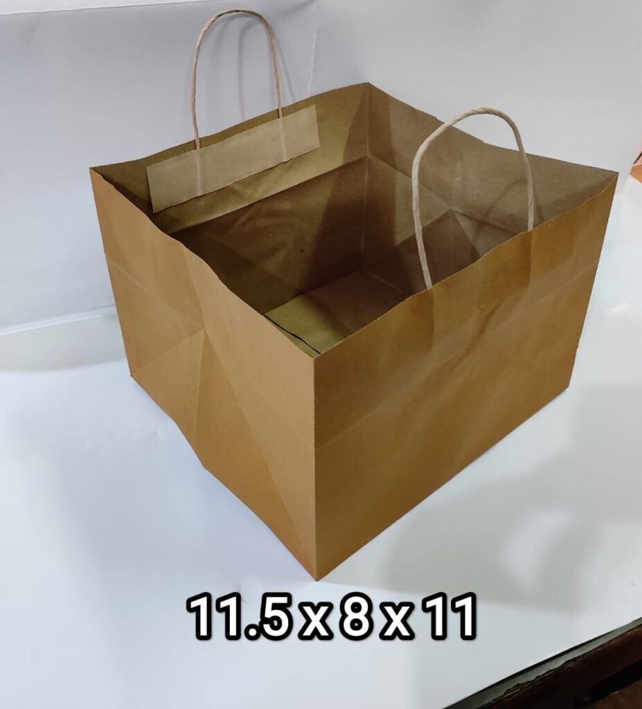 1 kg cake brown kraft paper bag 11.5x8x11