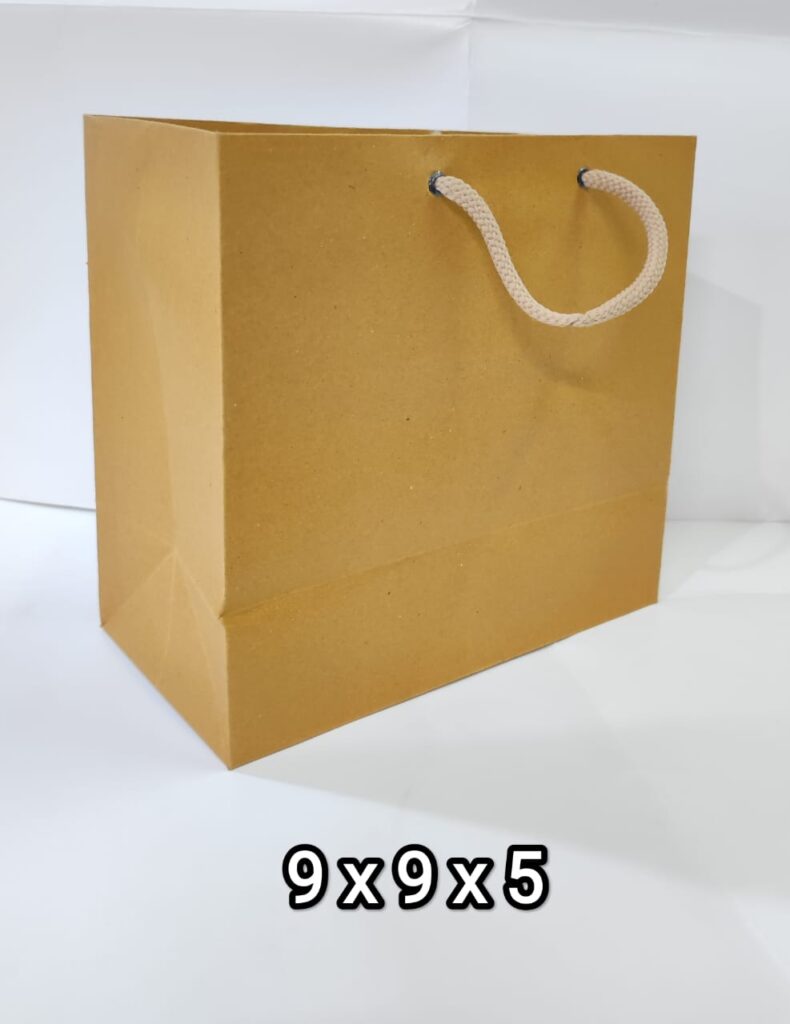 kraft paper bag 9x9x5