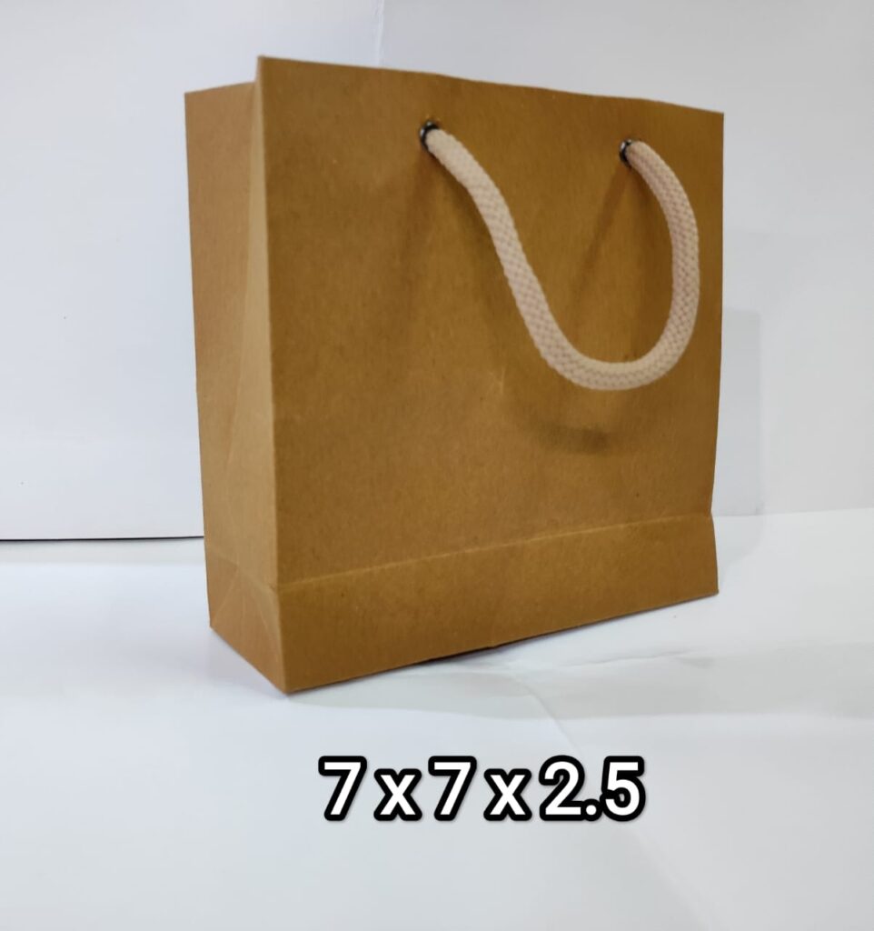 kraft paper bag 7x7x2.5