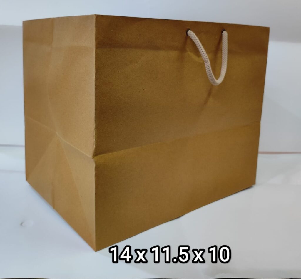 paper bag of kraft paper 14x11.5x10