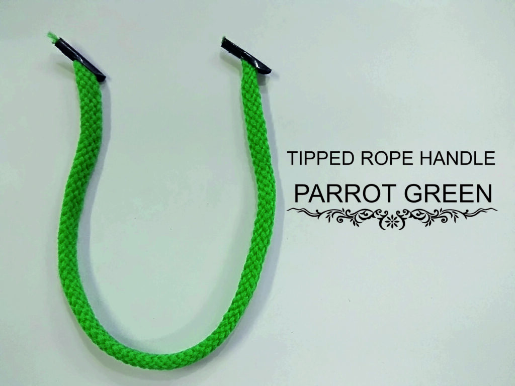 parrot green tipped rope for carry bag