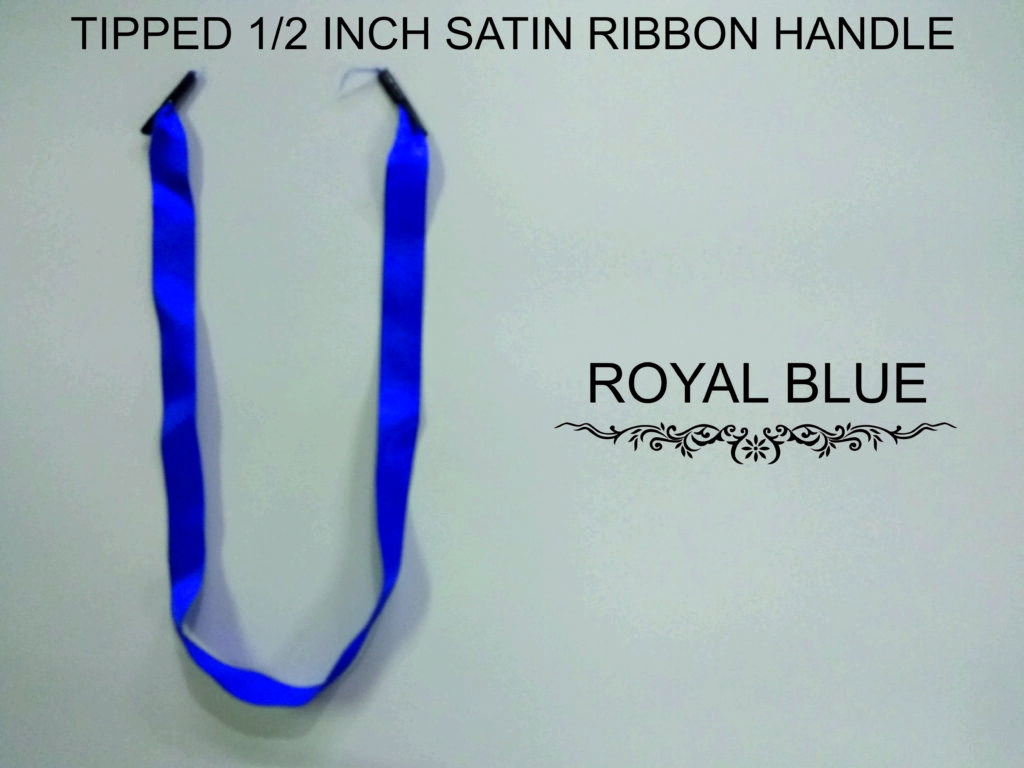 tipped royal blue satin ribbon half inch