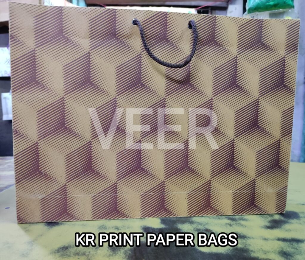 PRE PRINTED BROWN PAPER BAG