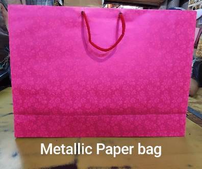 RED METALLIC PAPER BAG