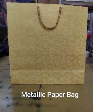 golden metallic paper bag