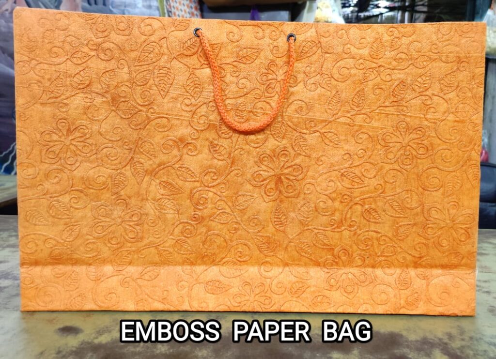 orange emboss hand made paper