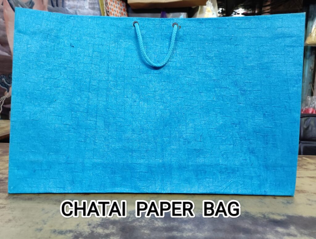 sky blue chatai paper bag