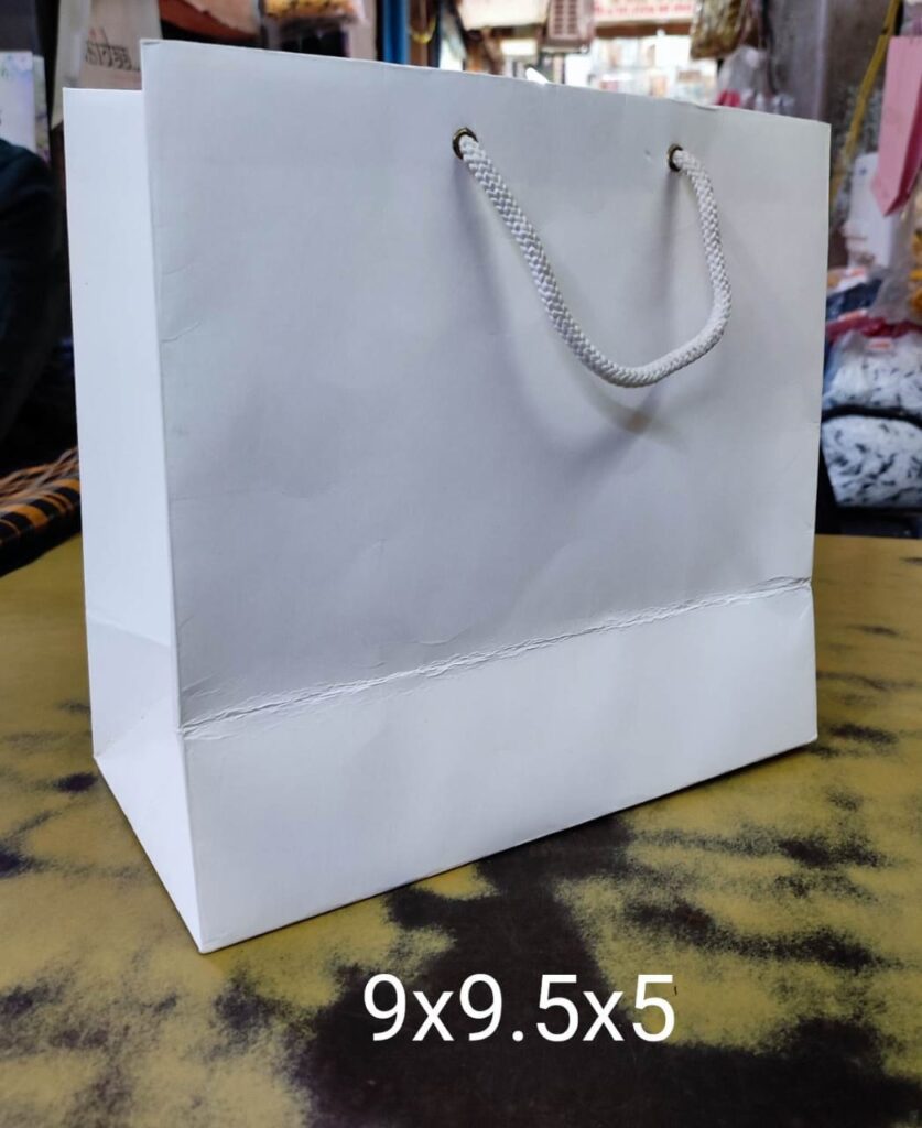 white paper bag 9x9.5x5