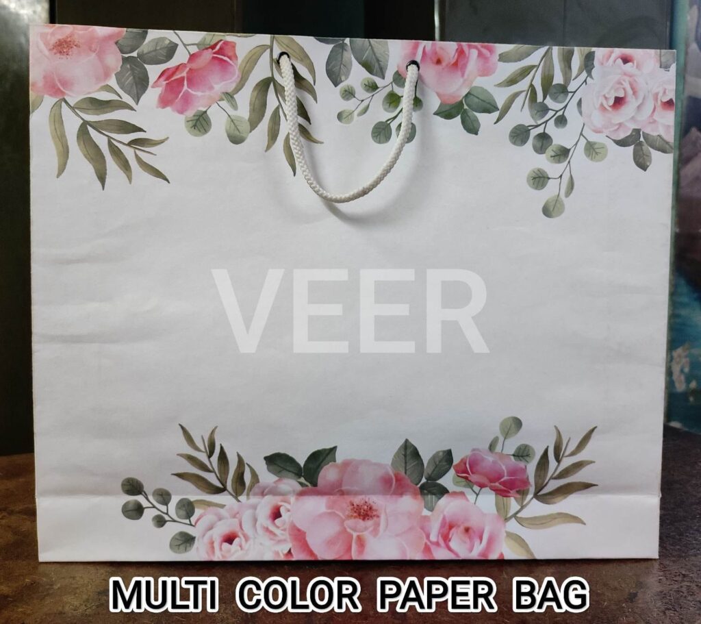 multicolor without lamination paper carry bag