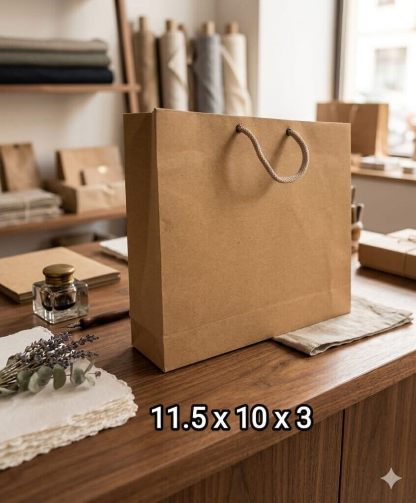 11.5x10x3 kraft paper bag