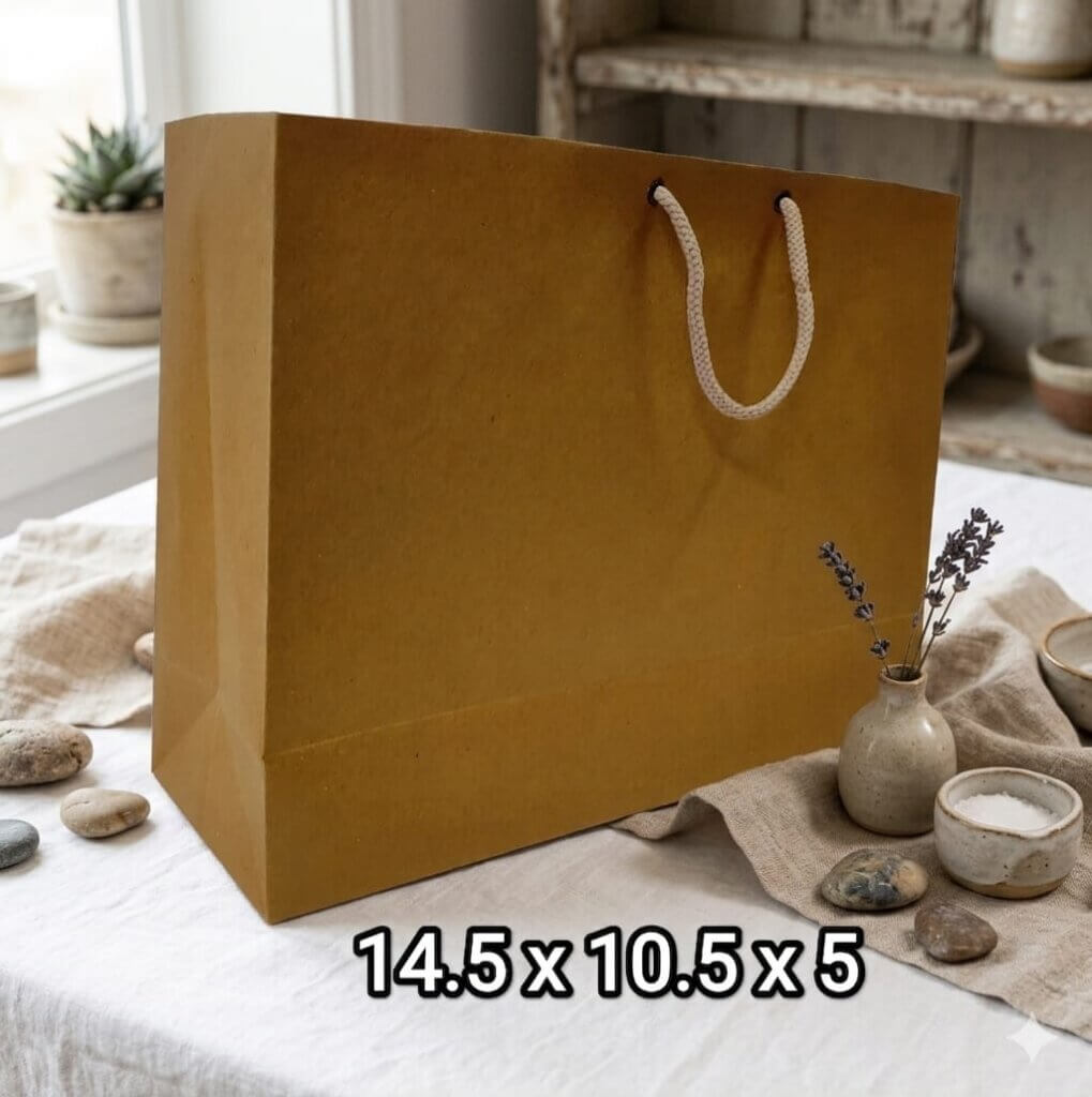 14.5x10.5x5 kraft paper bag