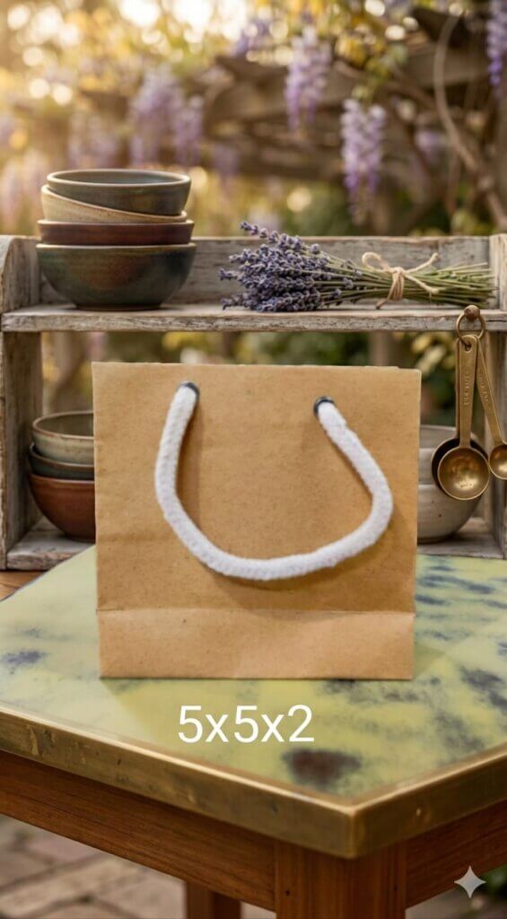 5x5x2 kraft paper bag
