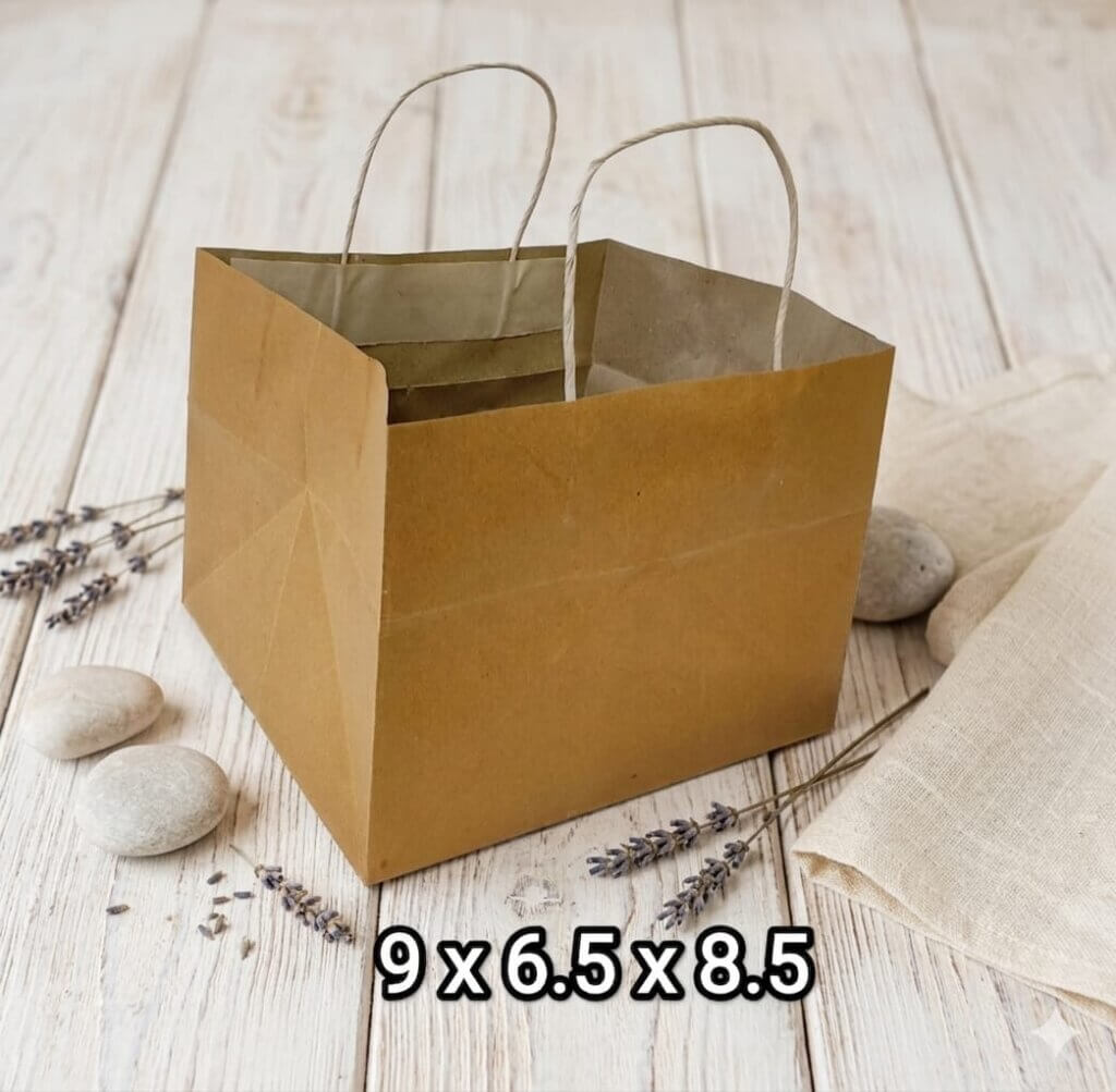 kraft paper bag 9x6.5x8.5