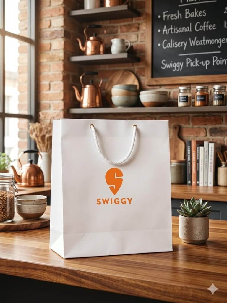 SWIGGY WHITE PAPER BAG