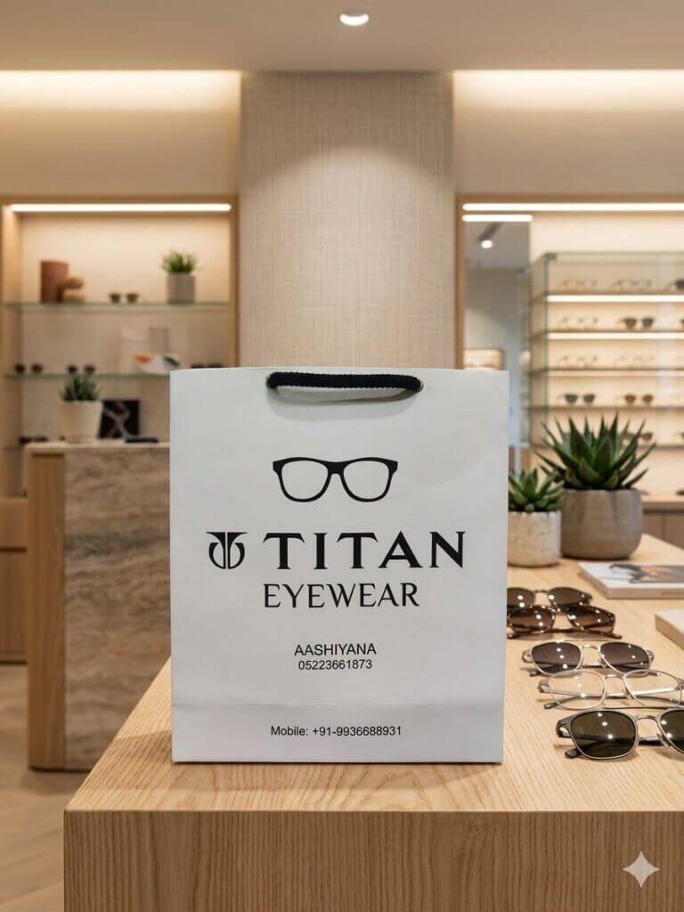 TITAN EYE WEAR WHITE PAPER BAG