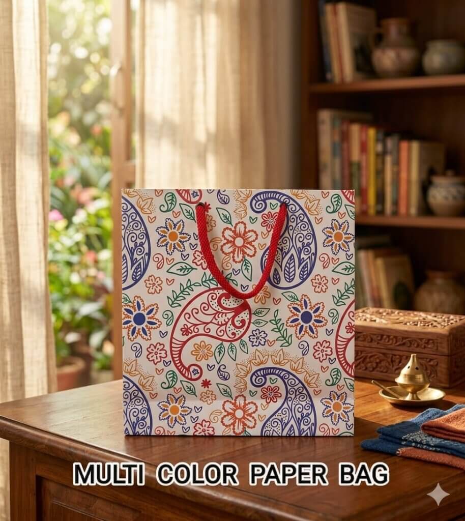 multicolor ambi design paper bag