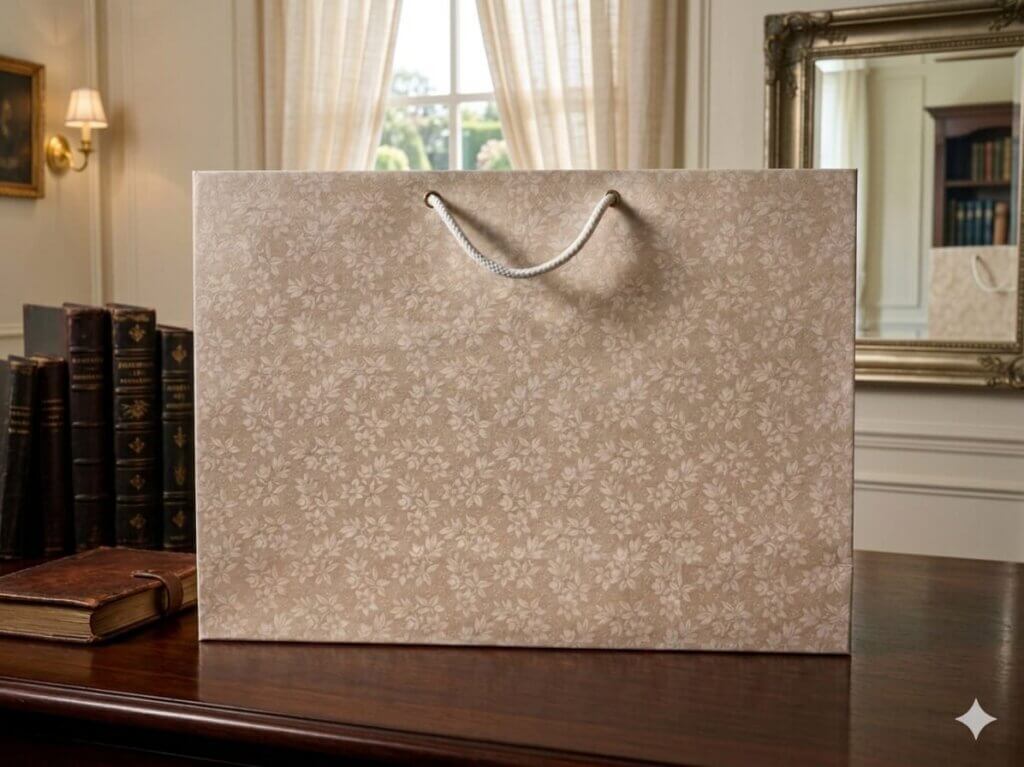 metalic paper bag
