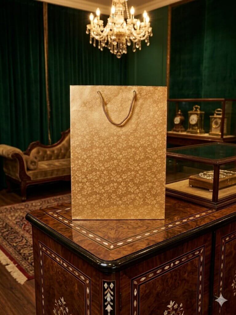 metalic paper bag