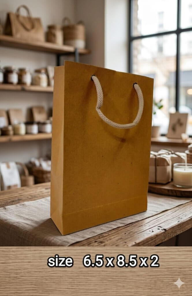 kraft paper bag 6.5x8.5x2