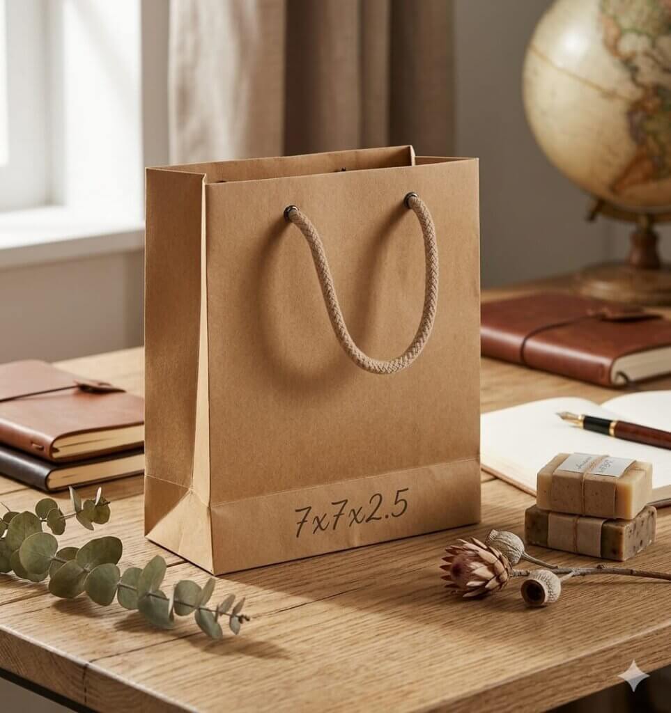brown kraft paper bag 7x7x2.5